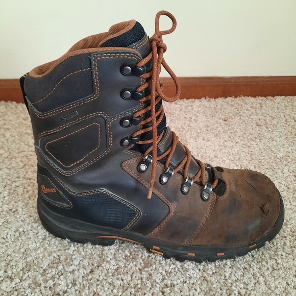 Danner Vicious 8" Brown Composite Toe NMT Leather Work Boot 13868 Size 9.5 - Picture 2 of 16